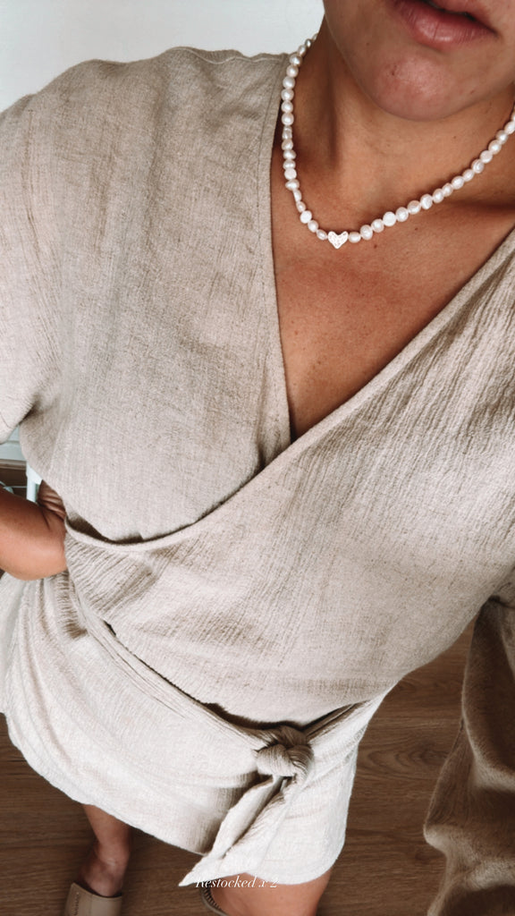 Heart Pearl Necklace //