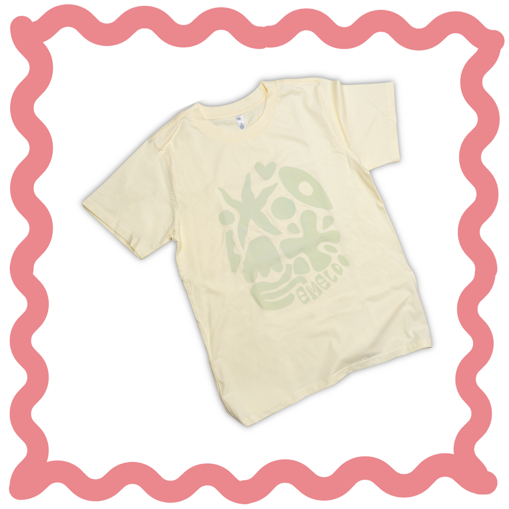 Emeldo T-Shirt // Butter with Pistachio // womens classic xs only