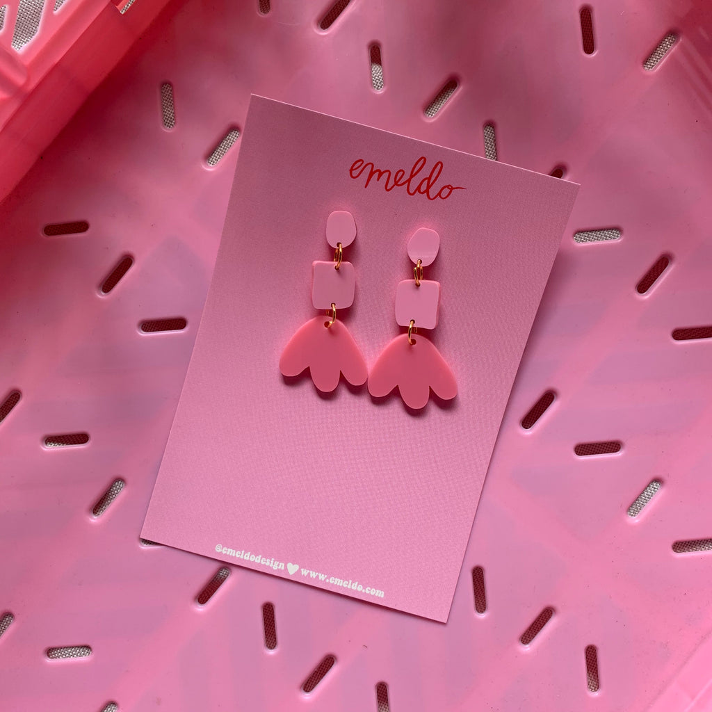 Jenna Earrings // Pink