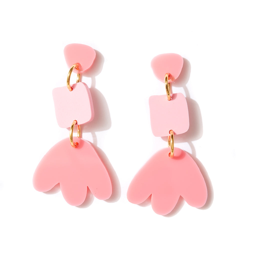 Jenna Earrings // Pink