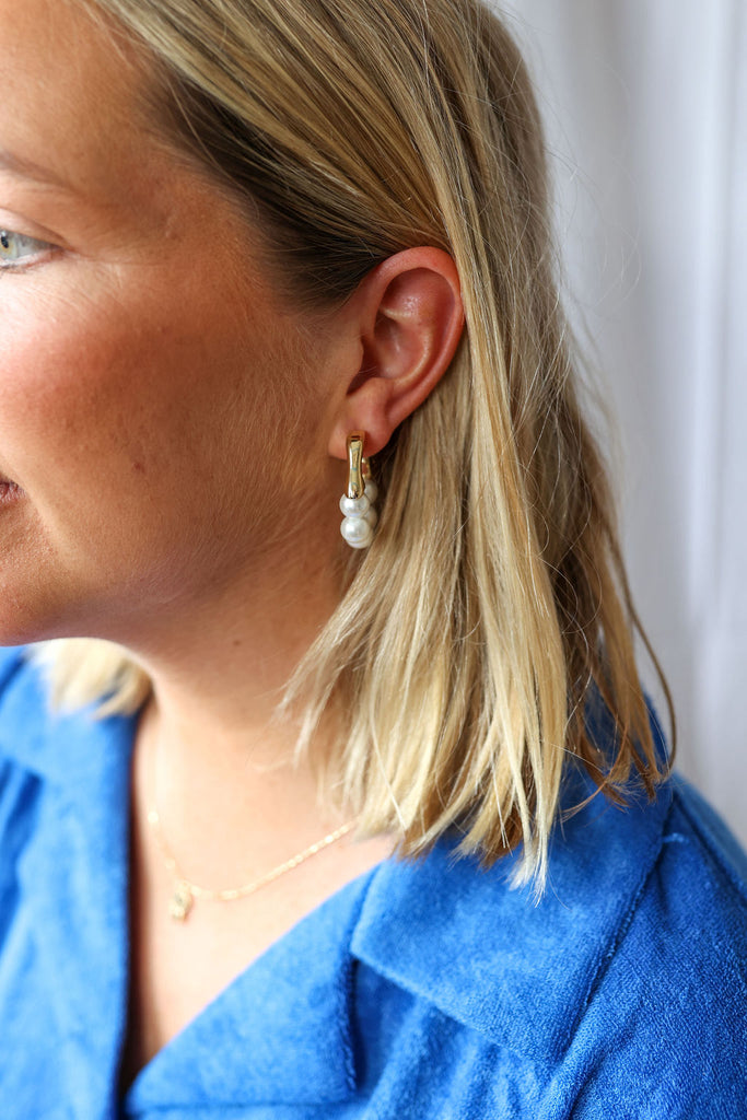 Sally Pearl Hoops // select colour