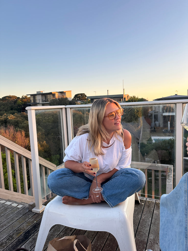 L&S Paris Aviator Sunglasses in Latte