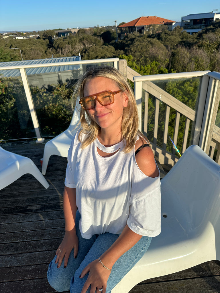 L&S Paris Aviator Sunglasses in Latte