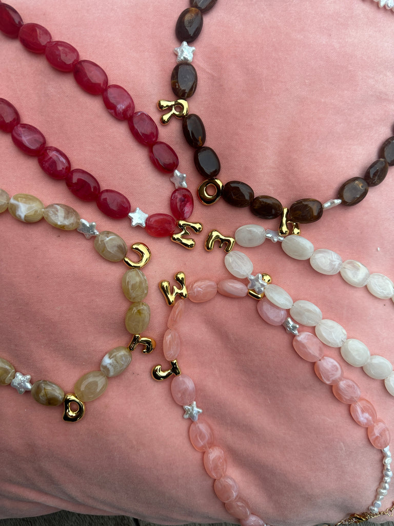 PRE-ORDER CUSTOM LETTER NECKLACE GOLD // select options