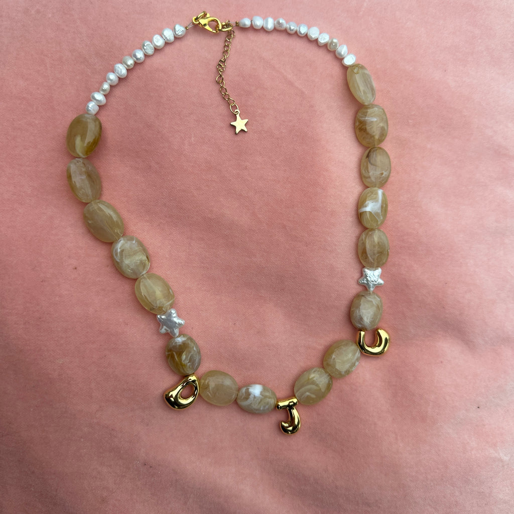 PRE-ORDER CUSTOM LETTER NECKLACE GOLD // select options