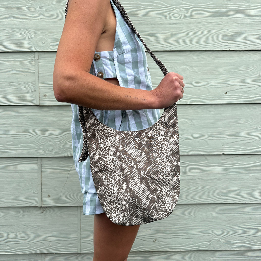 Baggu Small Nylon Sling - snakeskin