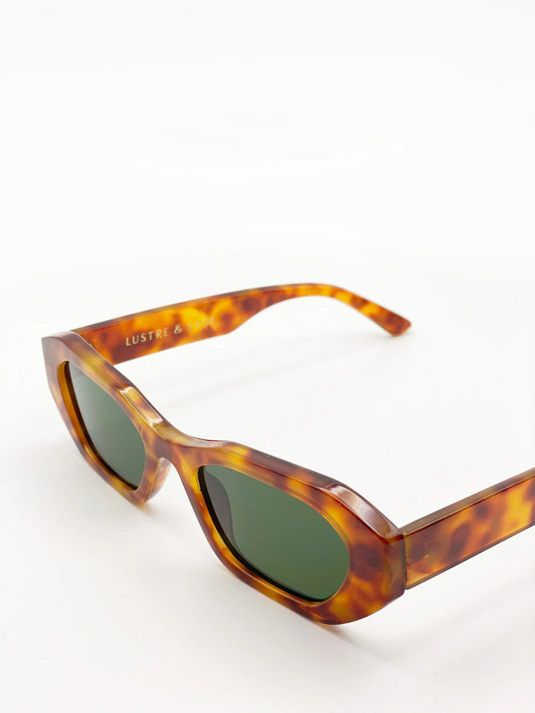 Laila Square Frame Sunglasses in Tort