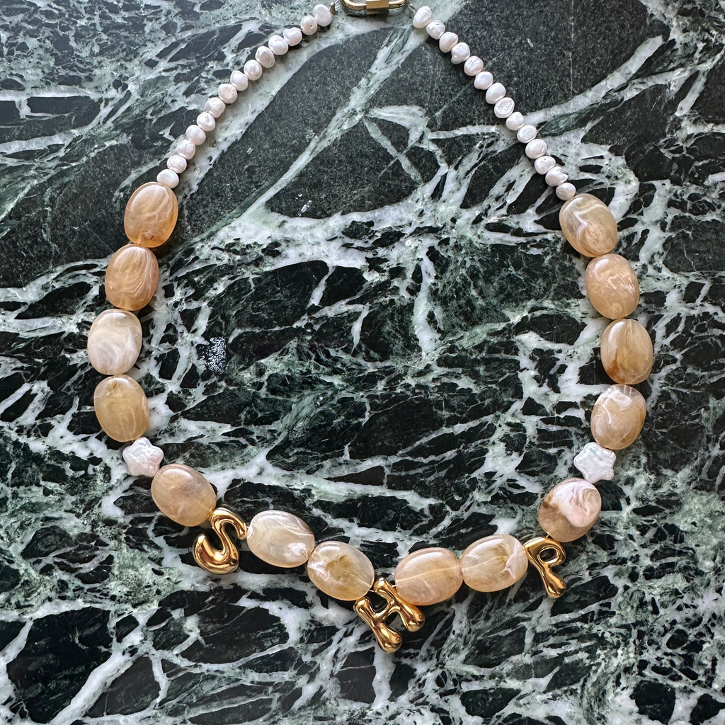 PRE-ORDER CUSTOM LETTER NECKLACE GOLD // select options