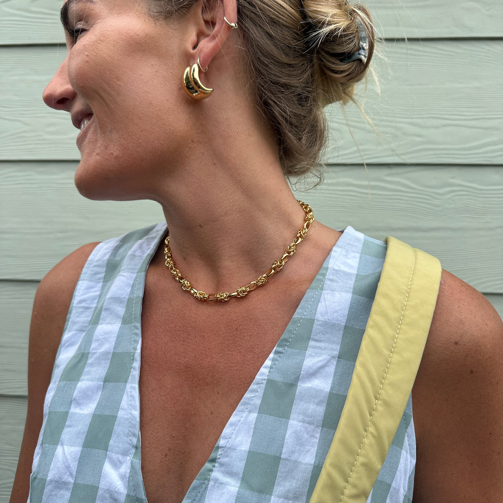 ROPE CHAIN 18K GOLD PLATED NECKLACE