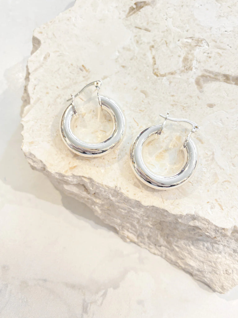 Vanya sterling silver Plated Hoops
