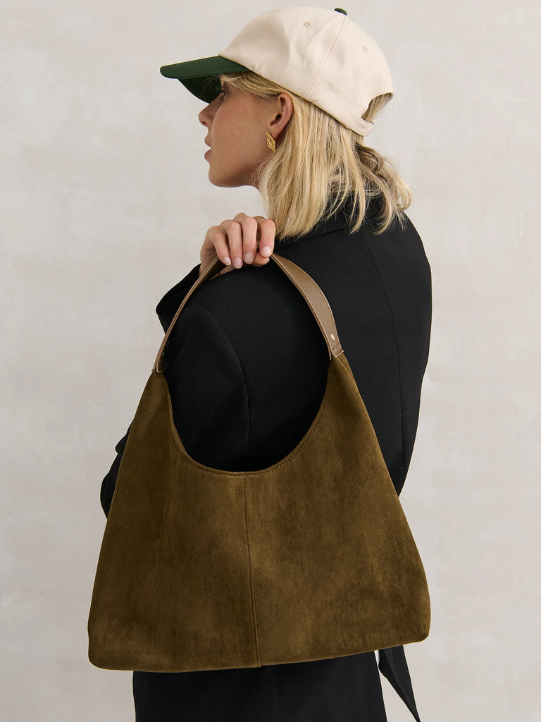 Kenny Suede Bag in Olive