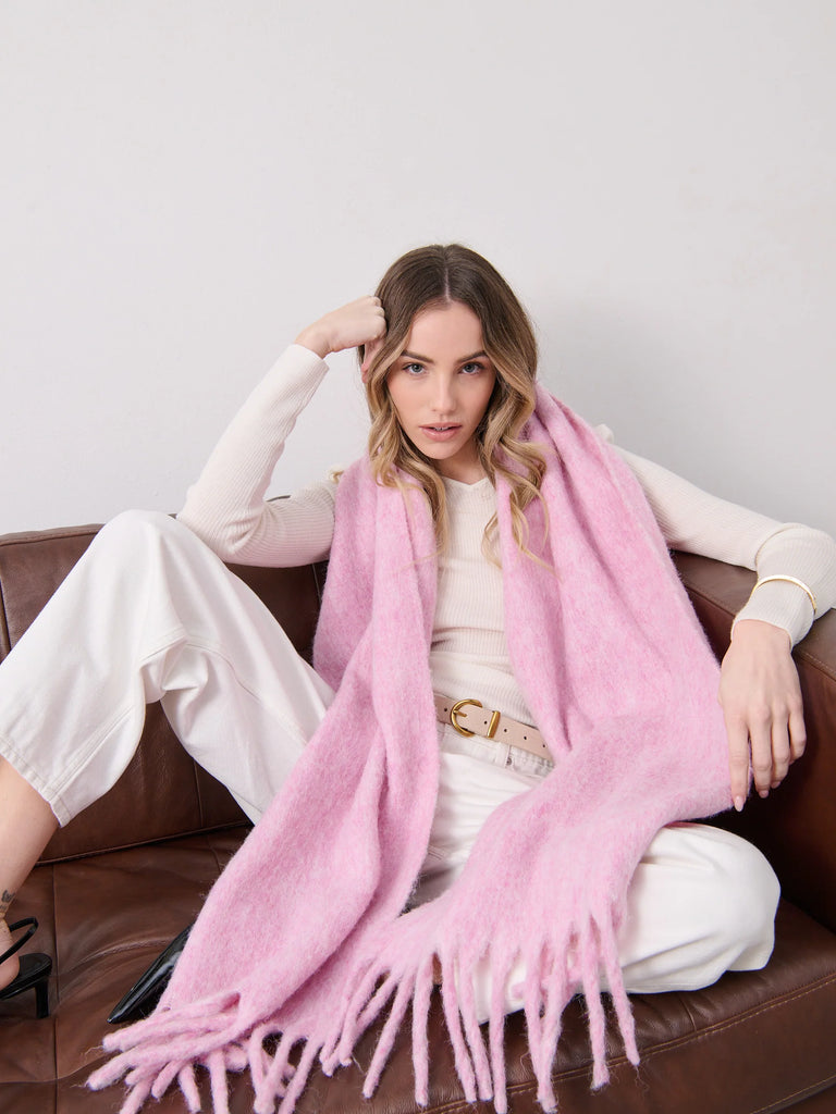 Betty Wool Plain Fluffy Scarf