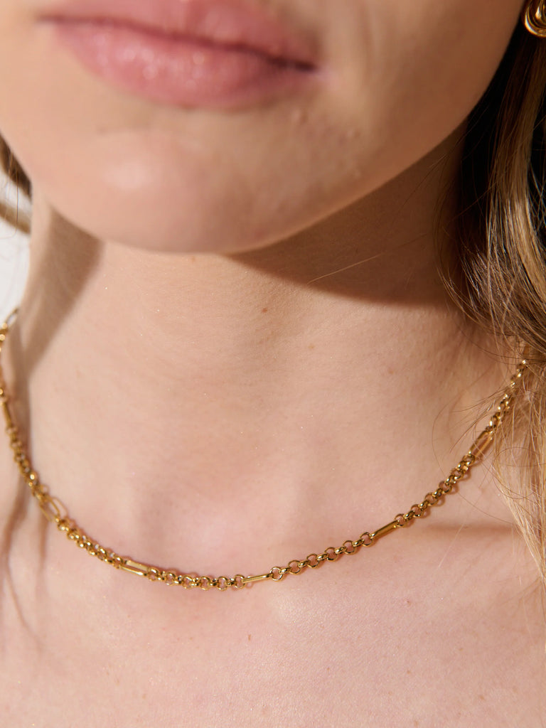 Link Chain 18K Gold Plated Necklace
