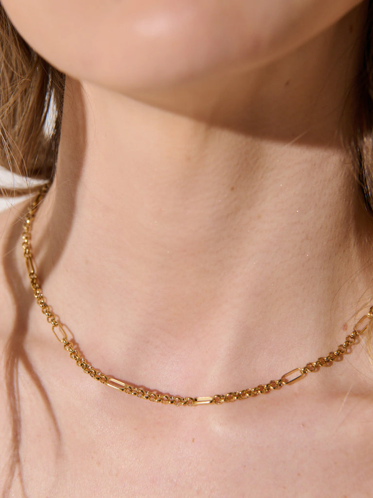 Link Chain 18K Gold Plated Necklace