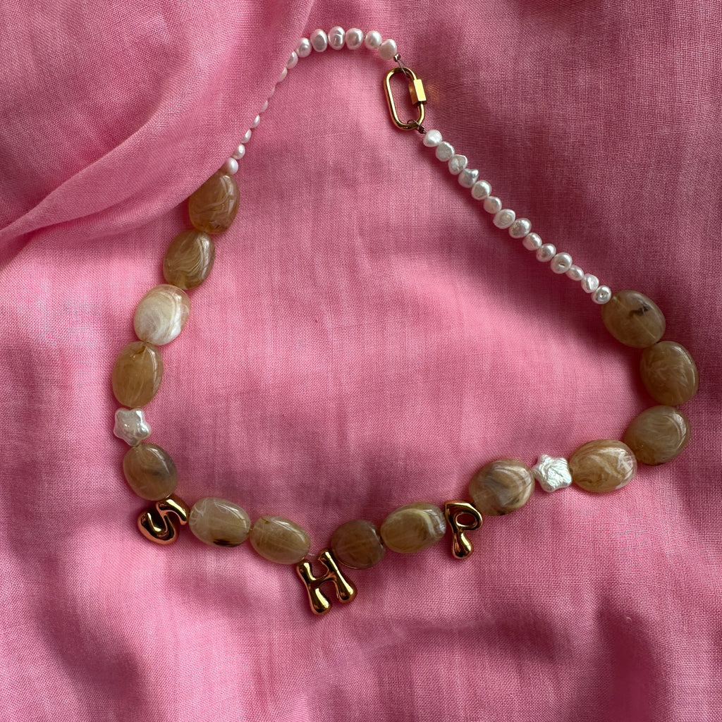 PRE-ORDER CUSTOM LETTER NECKLACE GOLD // select options