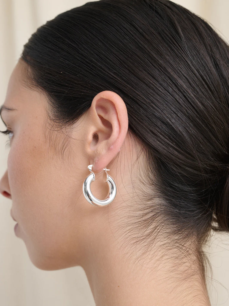 Vanya sterling silver Plated Hoops