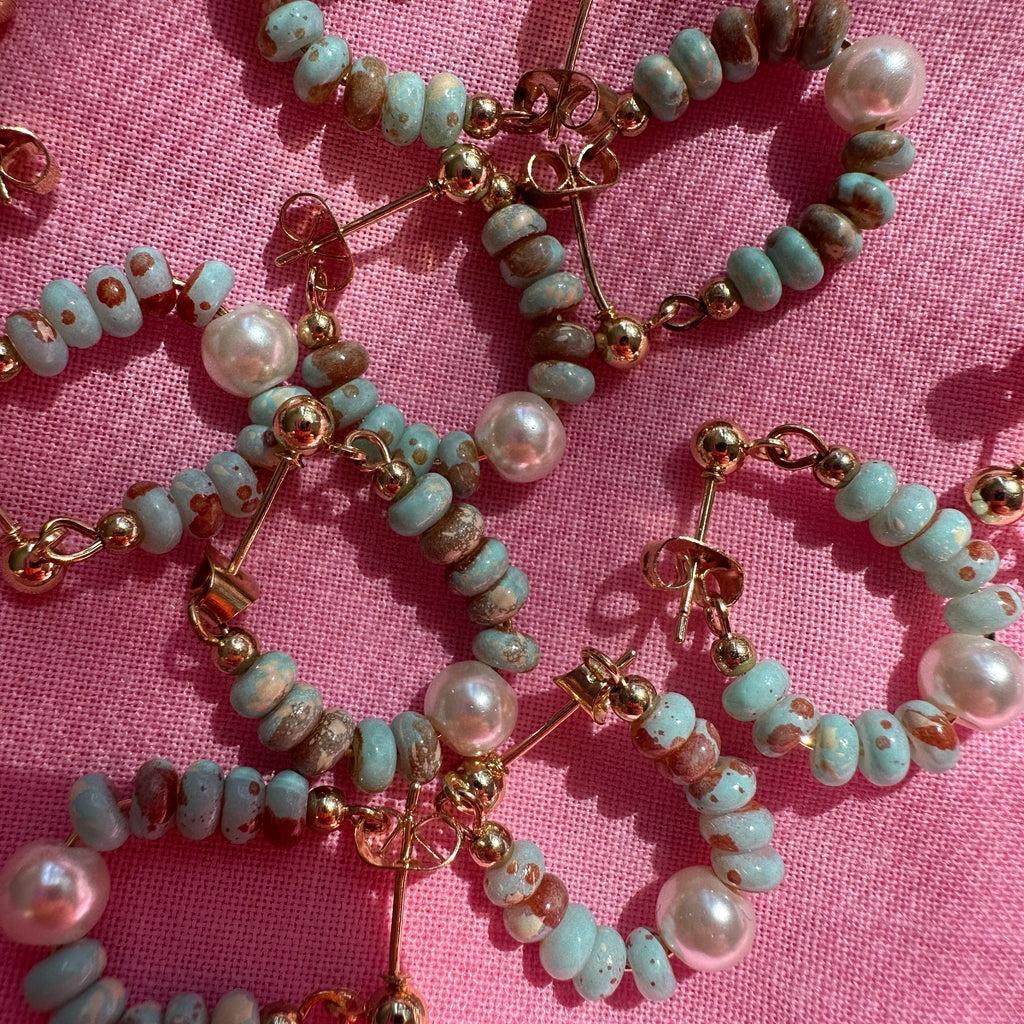 Sweetie Beaded hoops