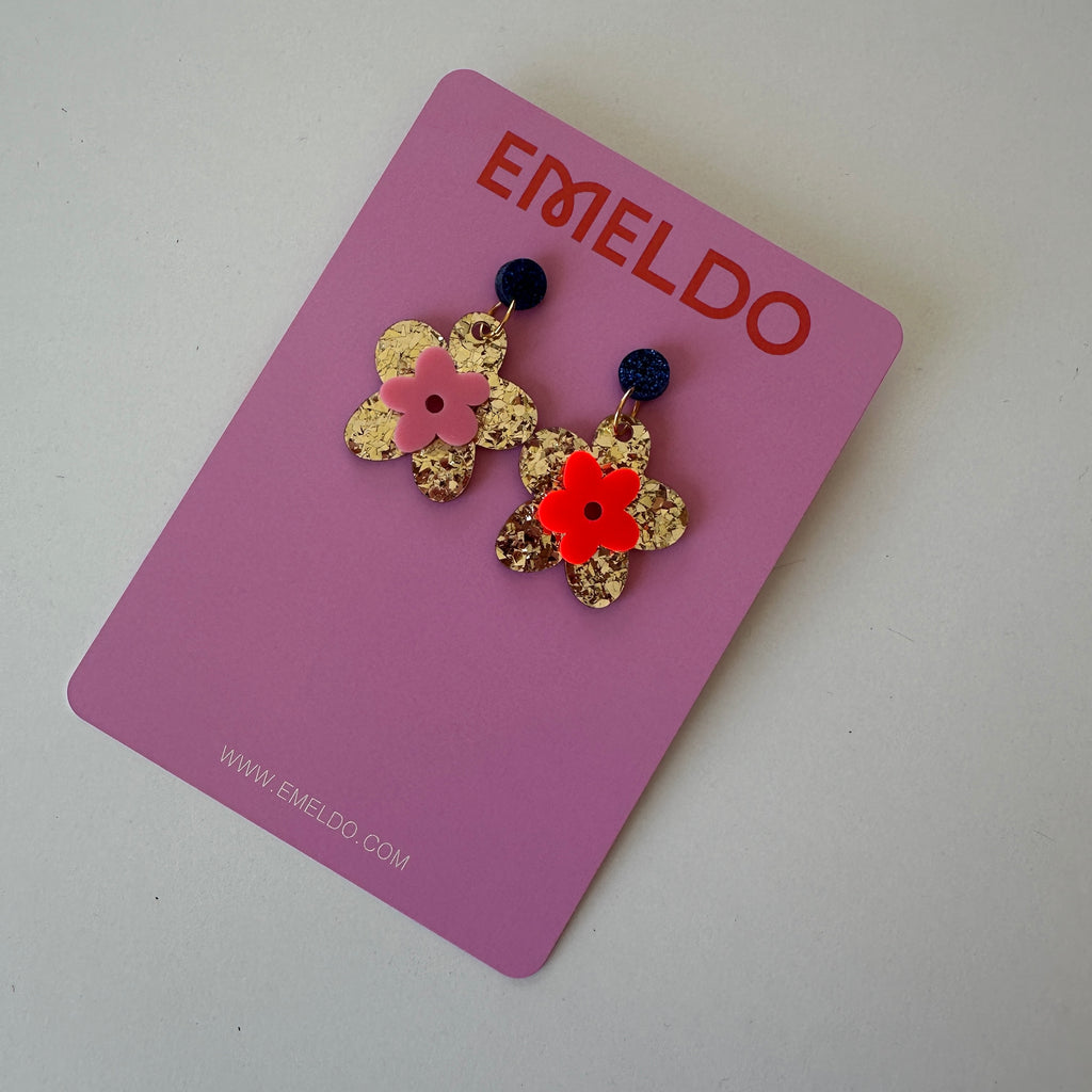 Glenda Glitter mis matched earrings