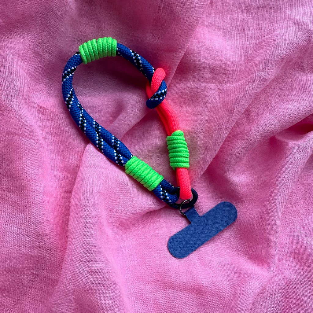 Wrist Phone Strap // Blue, Pink, Green