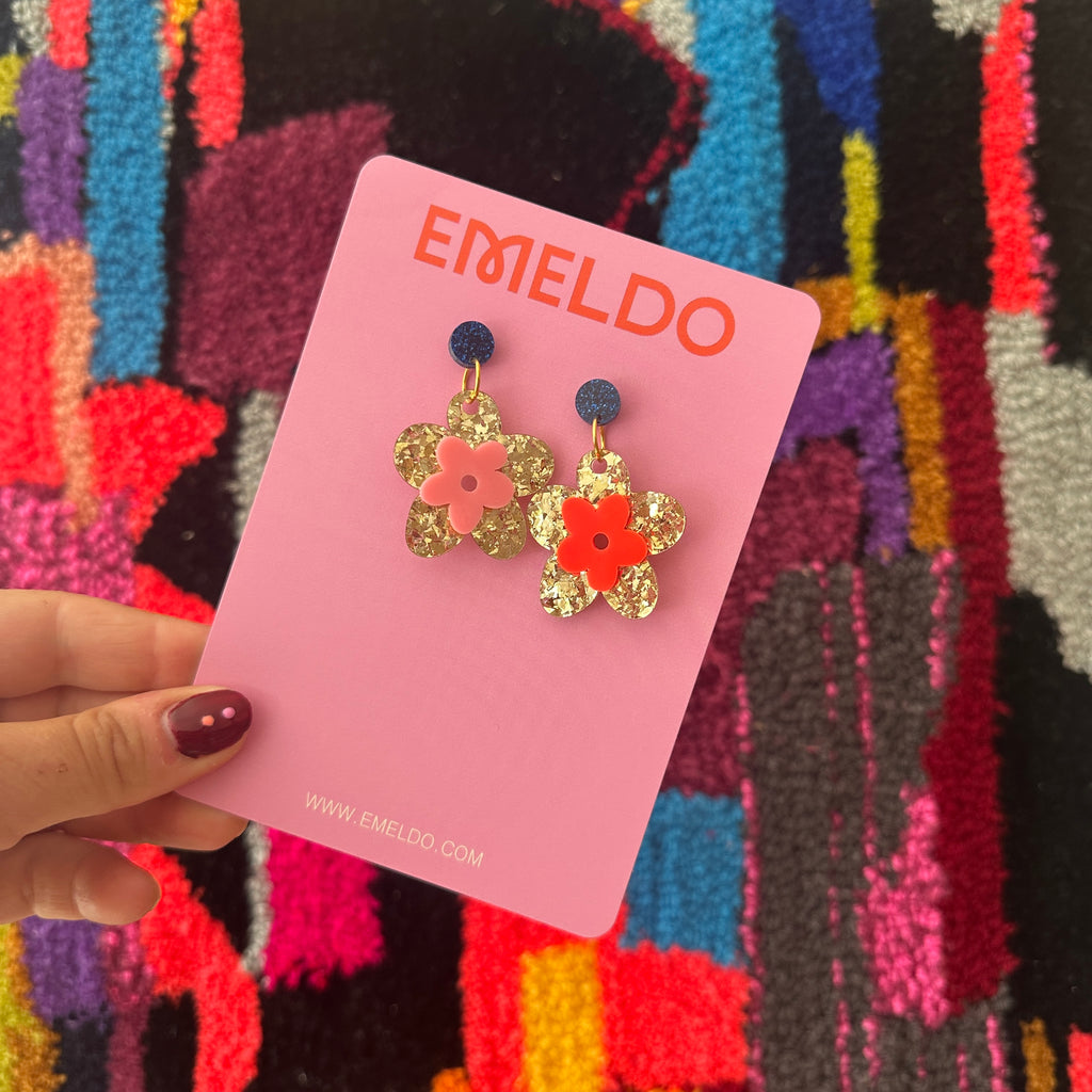 Glenda Glitter mis matched earrings