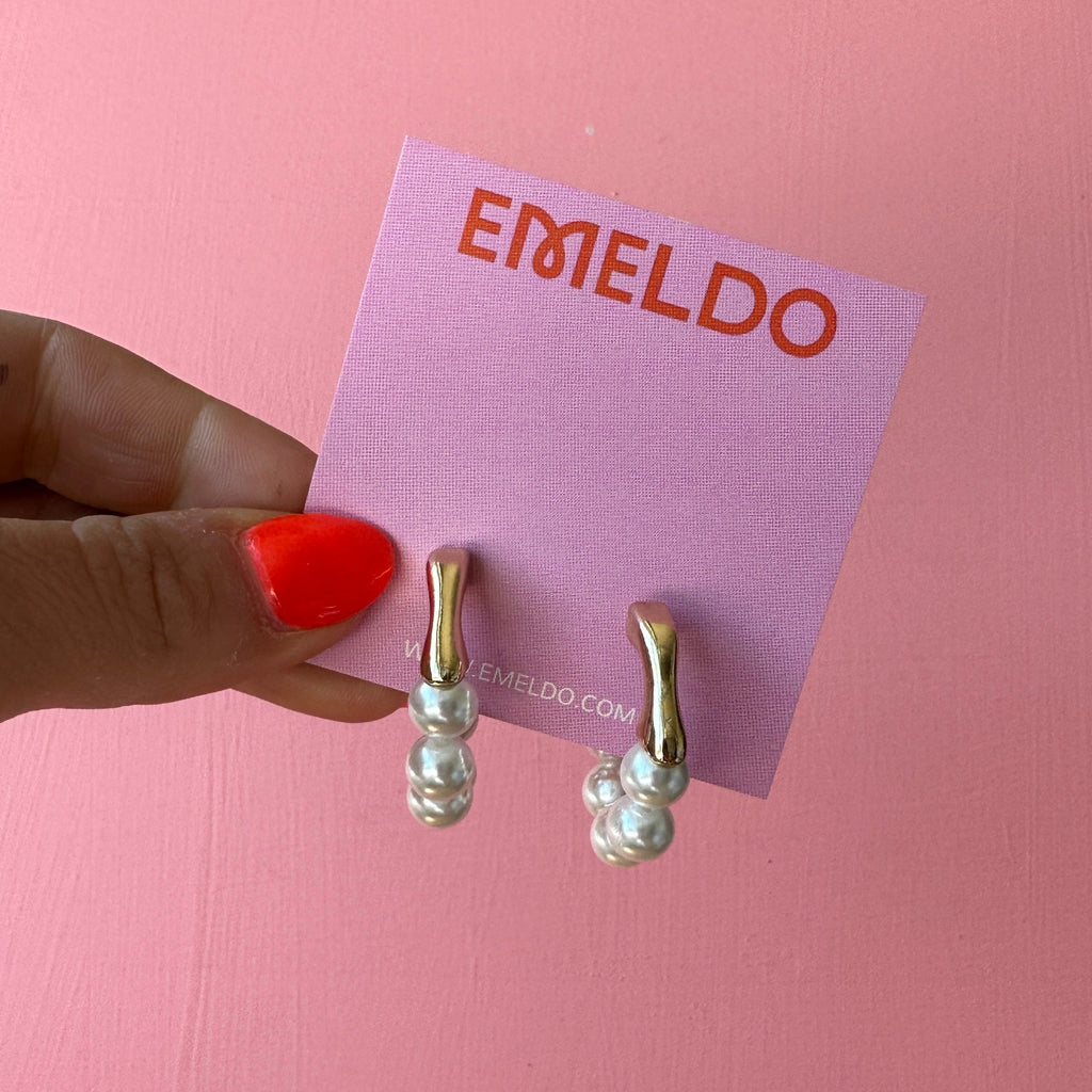 Sally Pearl Hoops // select colour