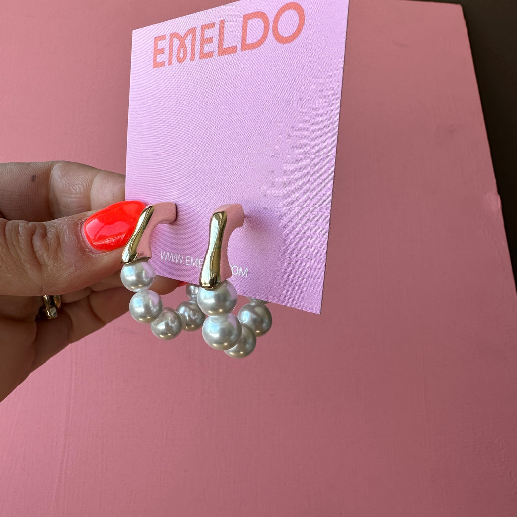 Sally Pearl Hoops // select colour