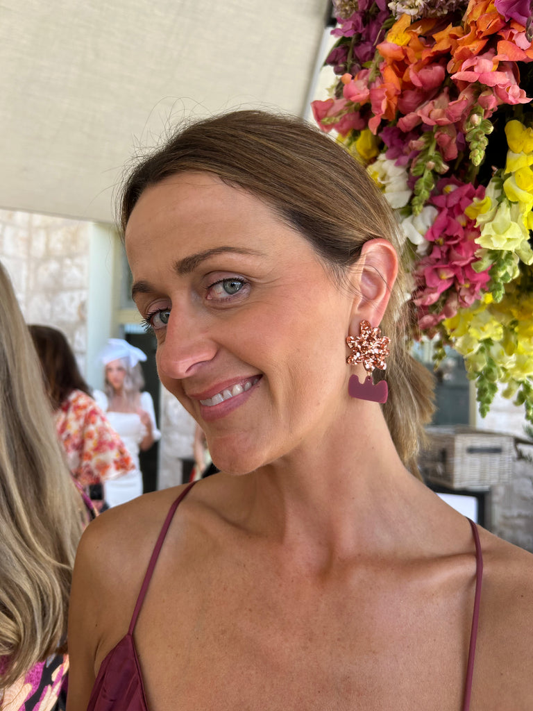 Allegra Earrings // Burgundy