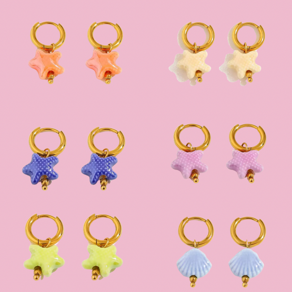 Lil’ lovelies  // Gold mini hoop with various colours