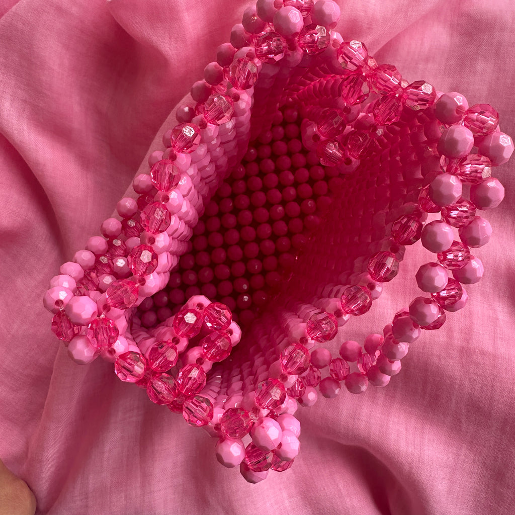 Beaded Bag // Pinks