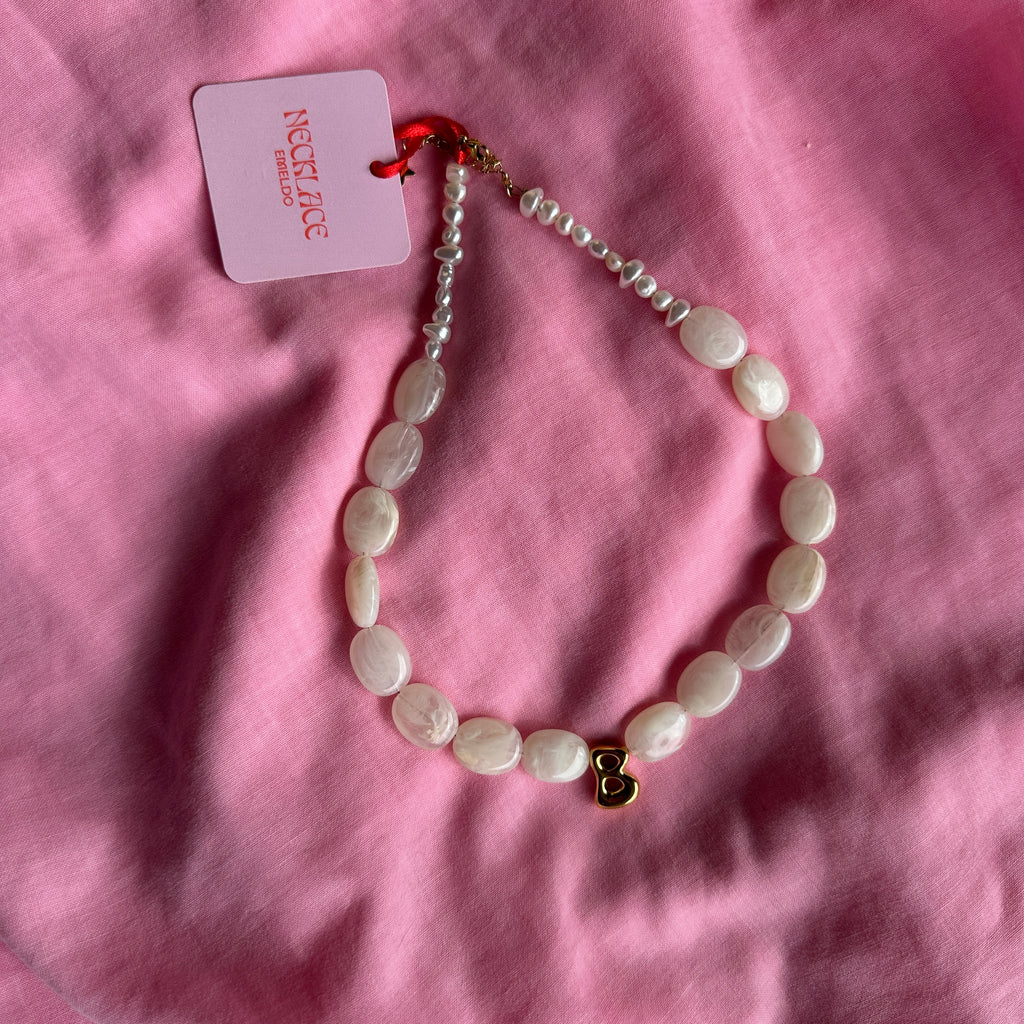 B Necklace - One off - Cream