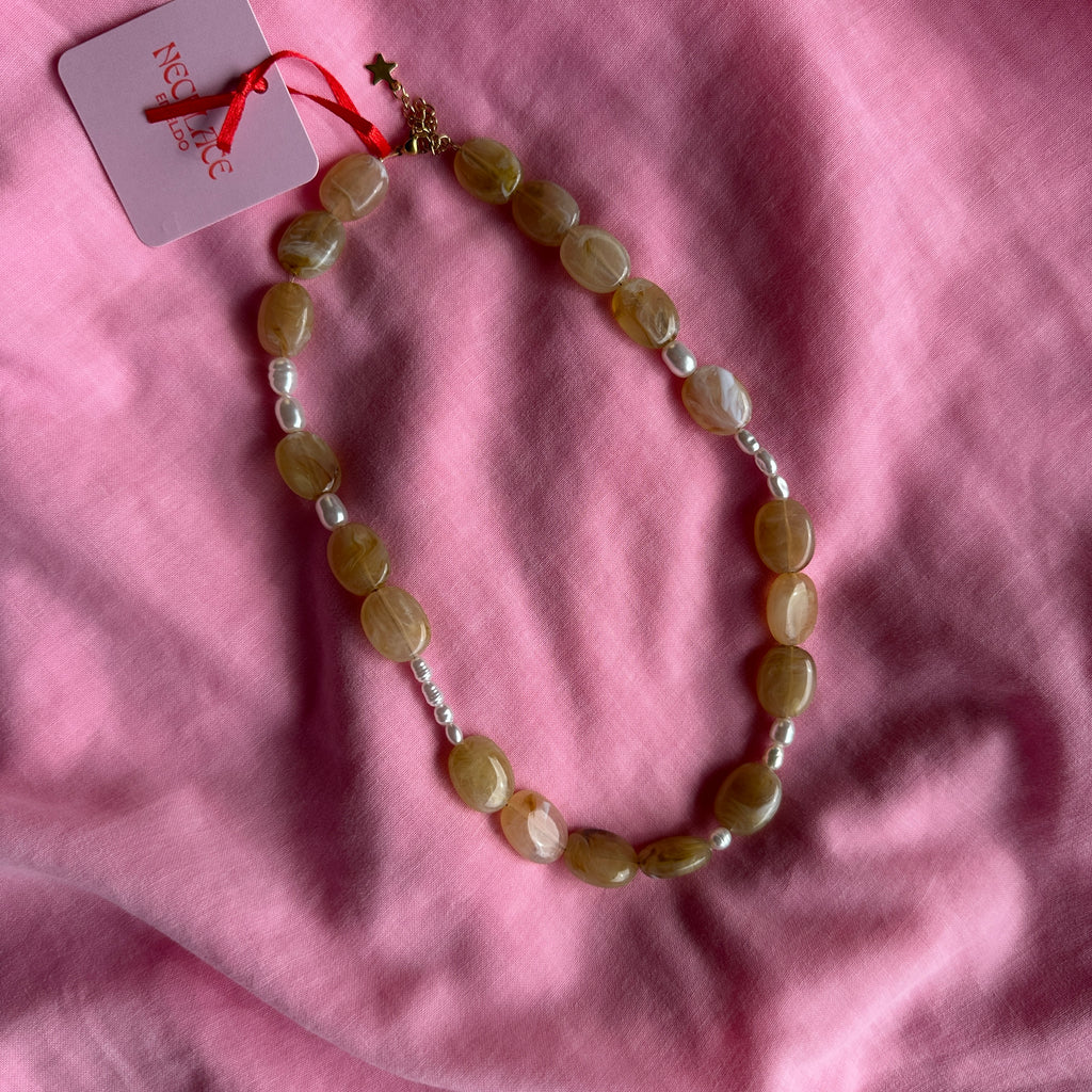 Bobba Necklace // One off Sand + Pearls