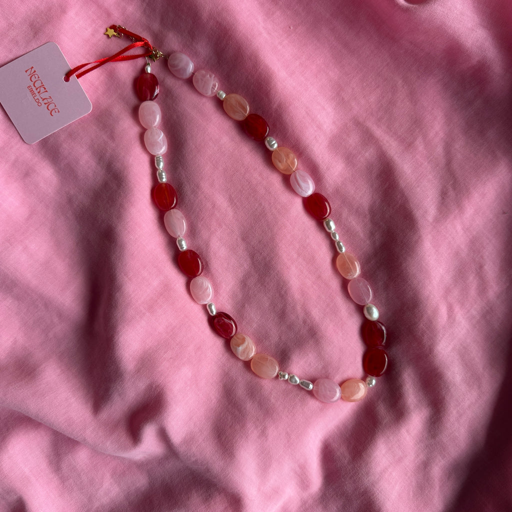 Bobba Necklace // One off Pinks + Reds
