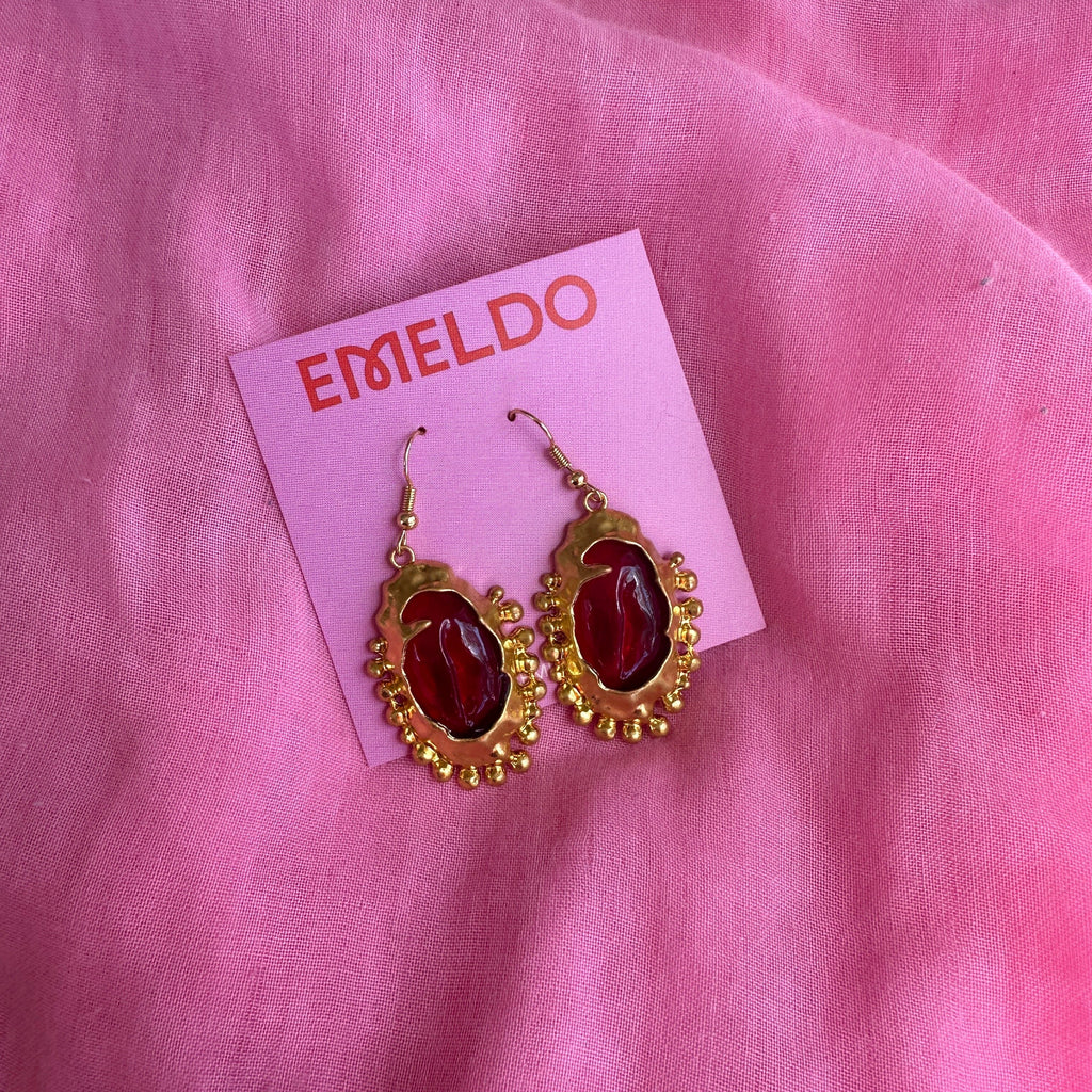 Darli Earrings // Ruby Red (limited edition!)