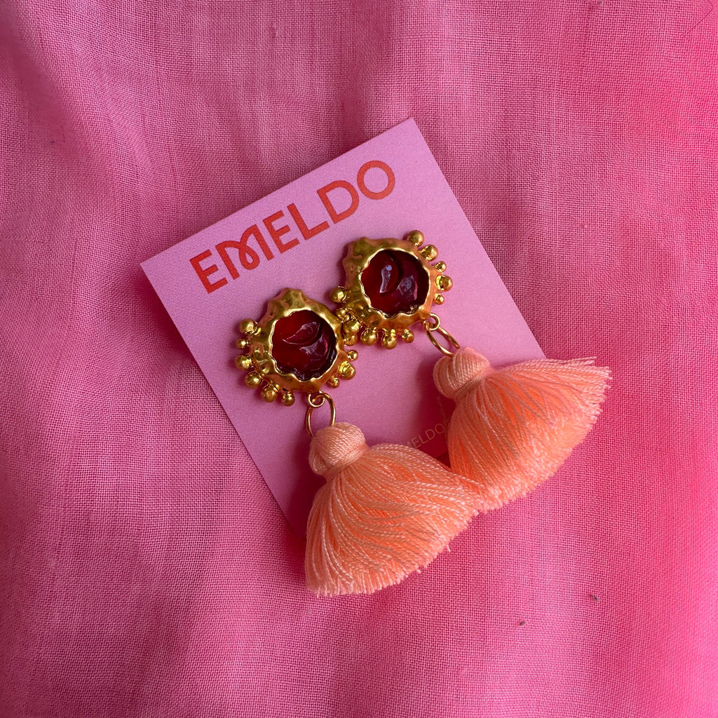 Pana Earrings // Ruby Red (limited edition!)