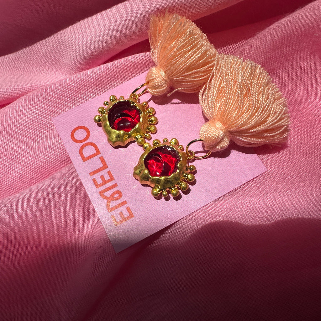 Pana Earrings // Ruby Red (limited edition!)
