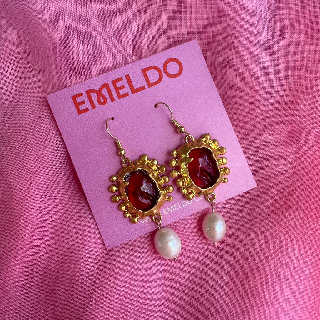 Aere Earrings // Ruby Red (limited edition!)