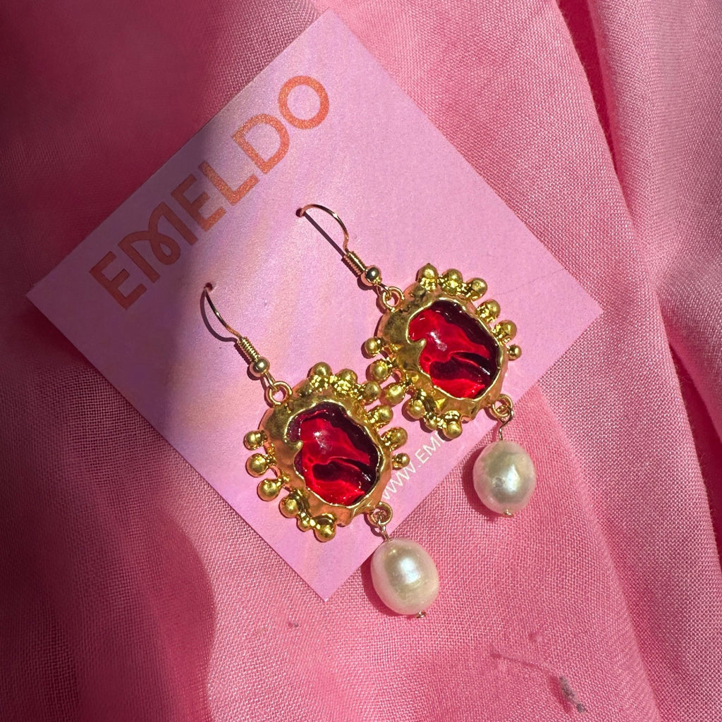 Aere Earrings // Ruby Red (limited edition!)