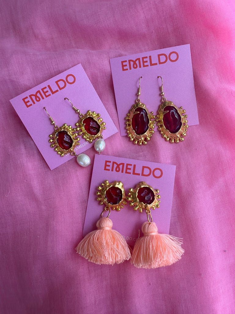 Aere Earrings // Ruby Red (limited edition!)