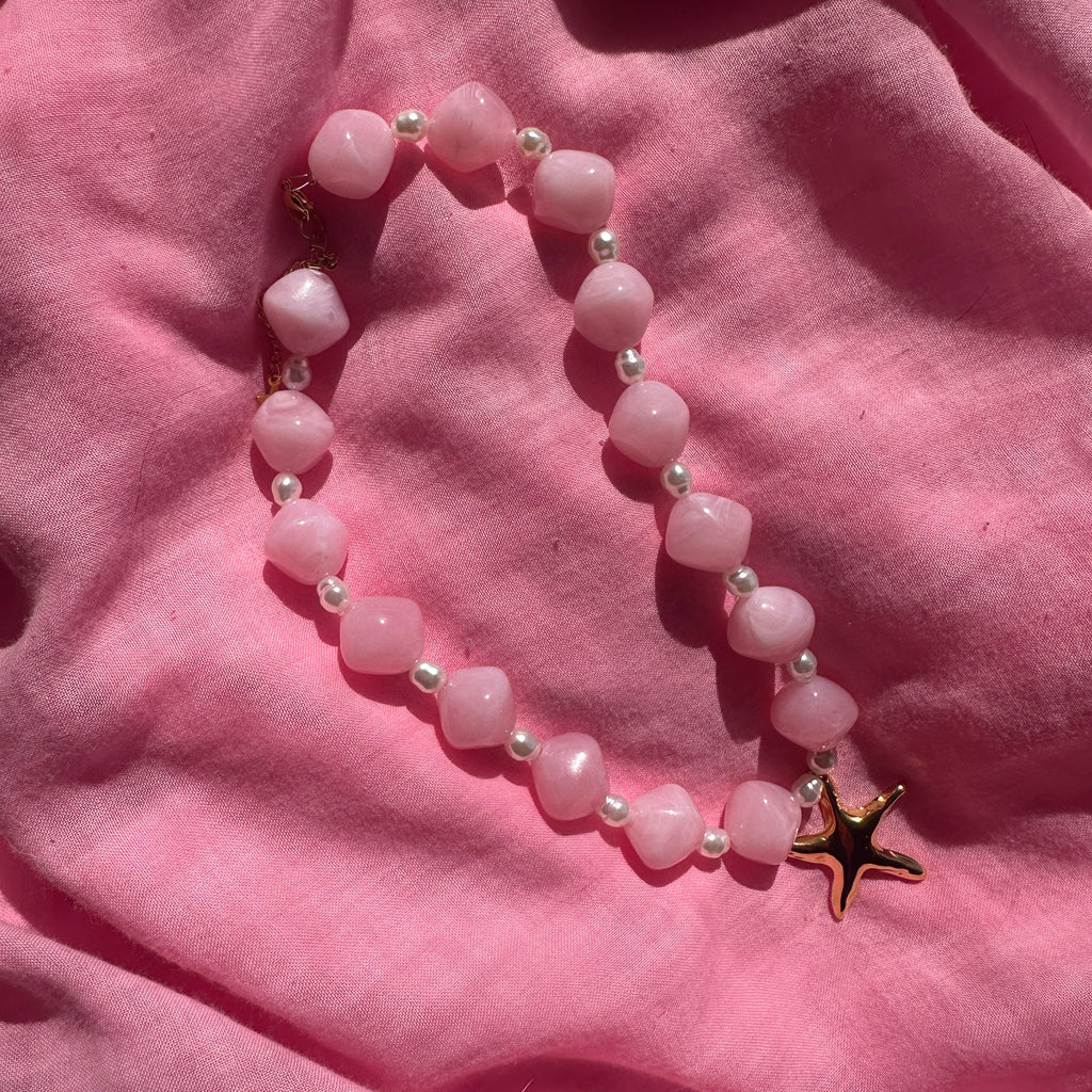 Pink Starfish Necklace