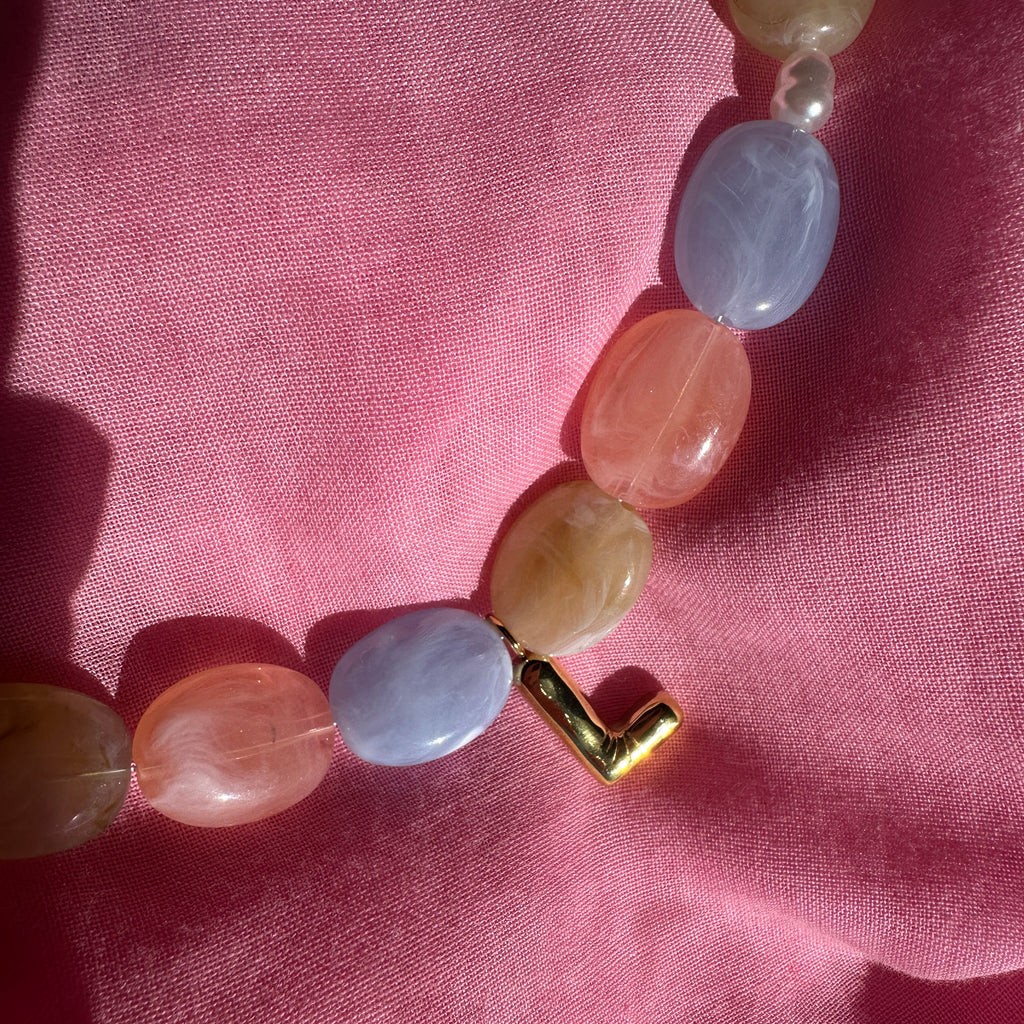 L Necklace - One off Multi Colours