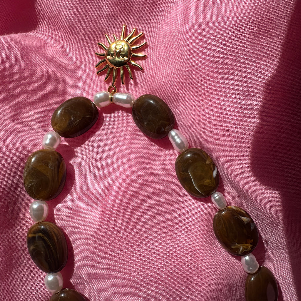 Sun Necklace // Chocolate