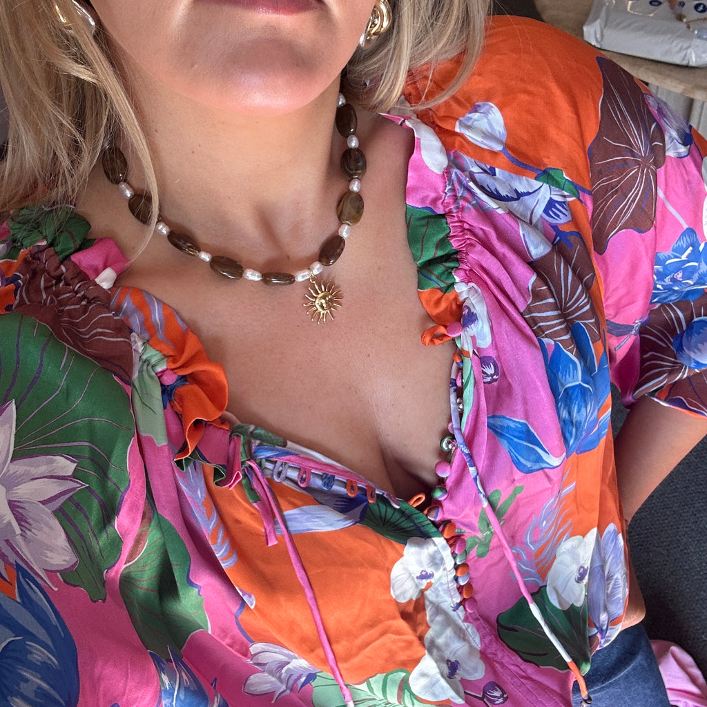 Sun Necklace // Chocolate