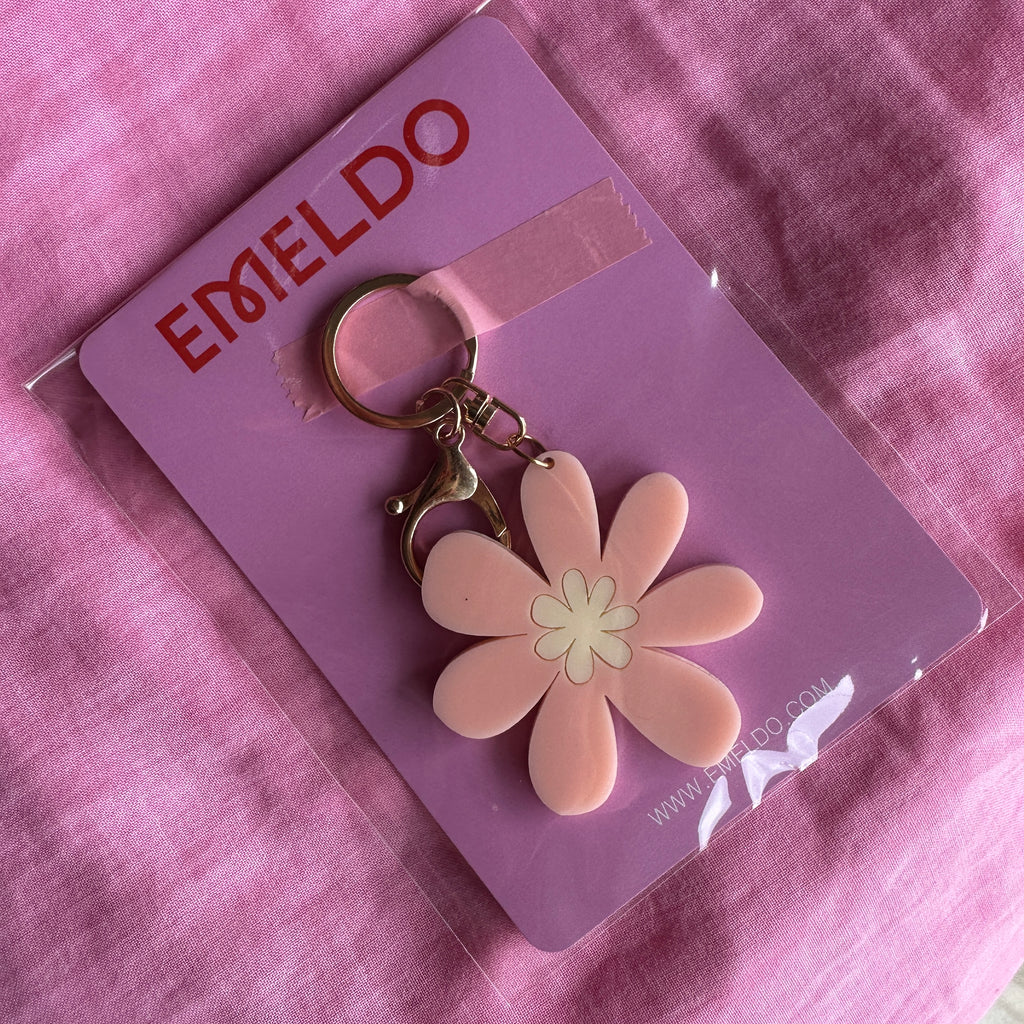 Gigi Flower Keyring // Pale Pink