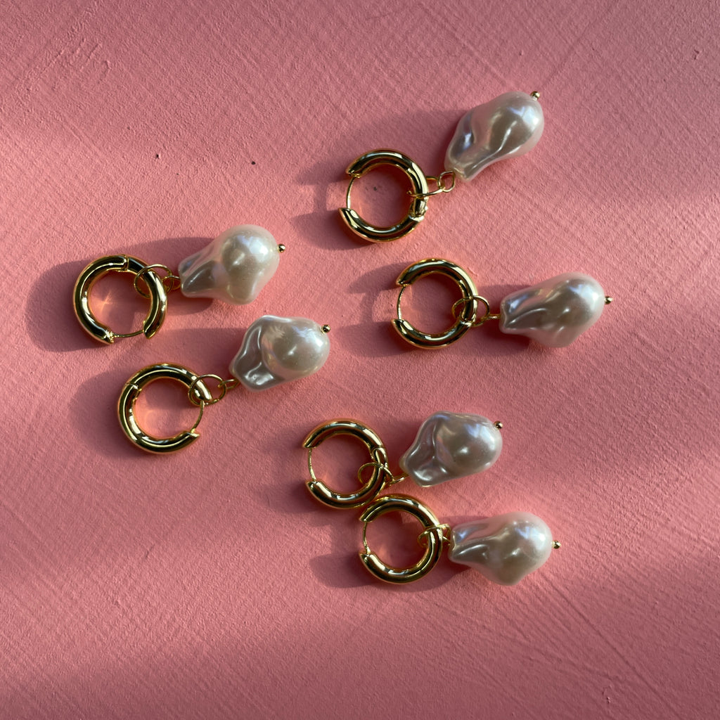 Pantha Pearls // Gold and Large Drop Pearl