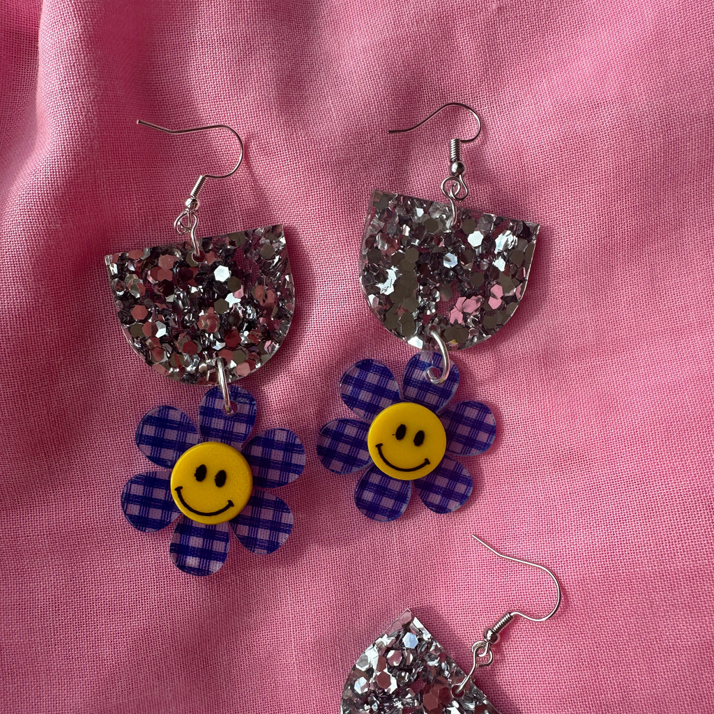 Happy Flowers // Silver + select colour