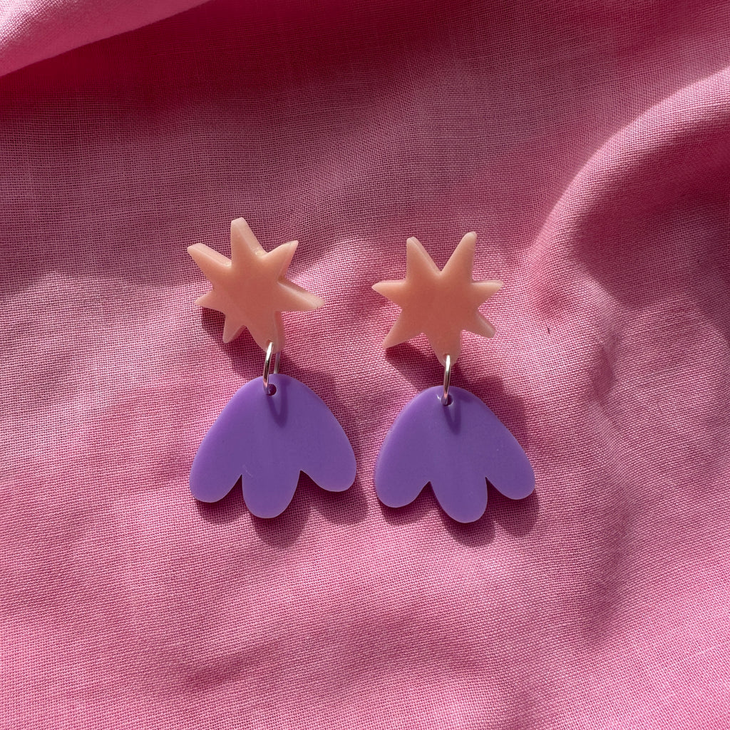 Jana Earrings // Pink and Purple