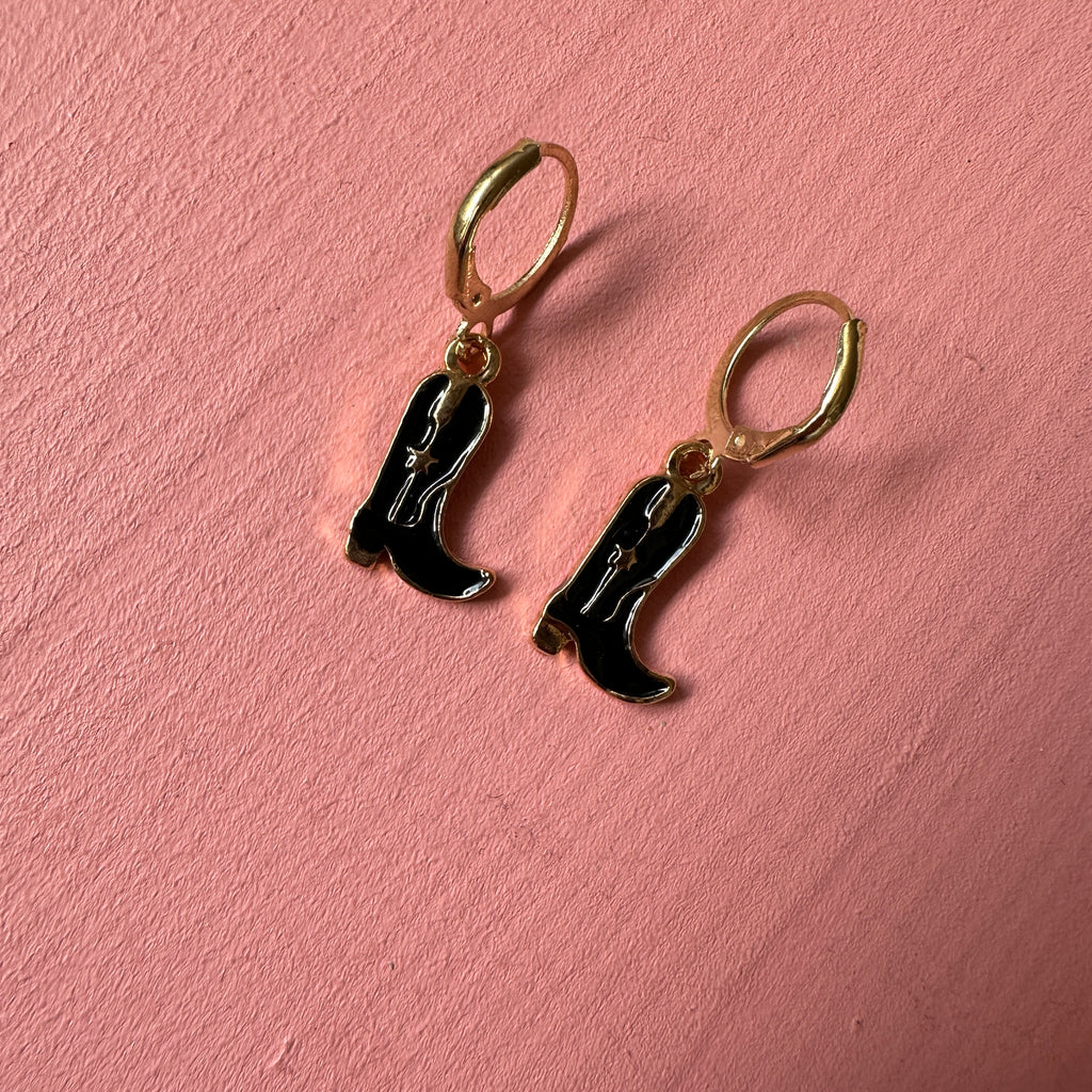 Mini Cowgirl Boot Earrings // select colour