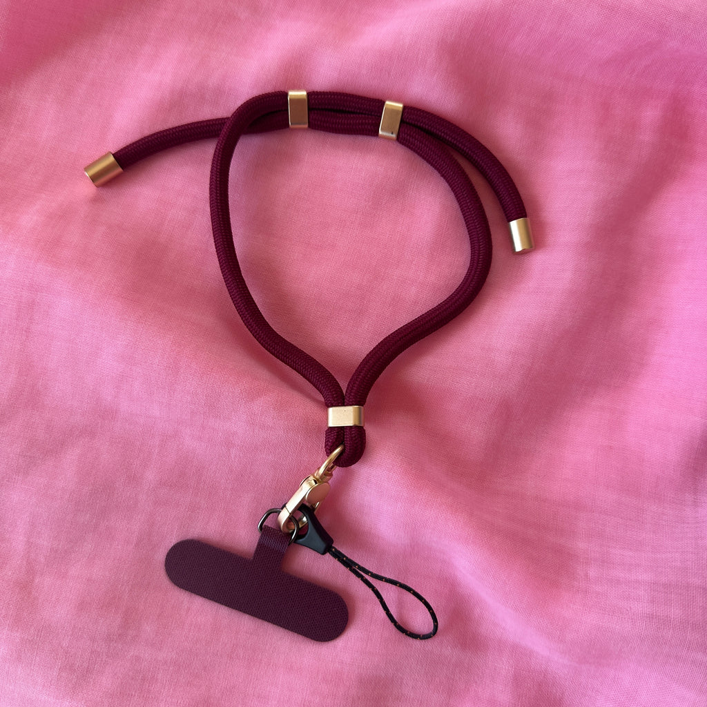 Wrist Phone Strap // Maroon