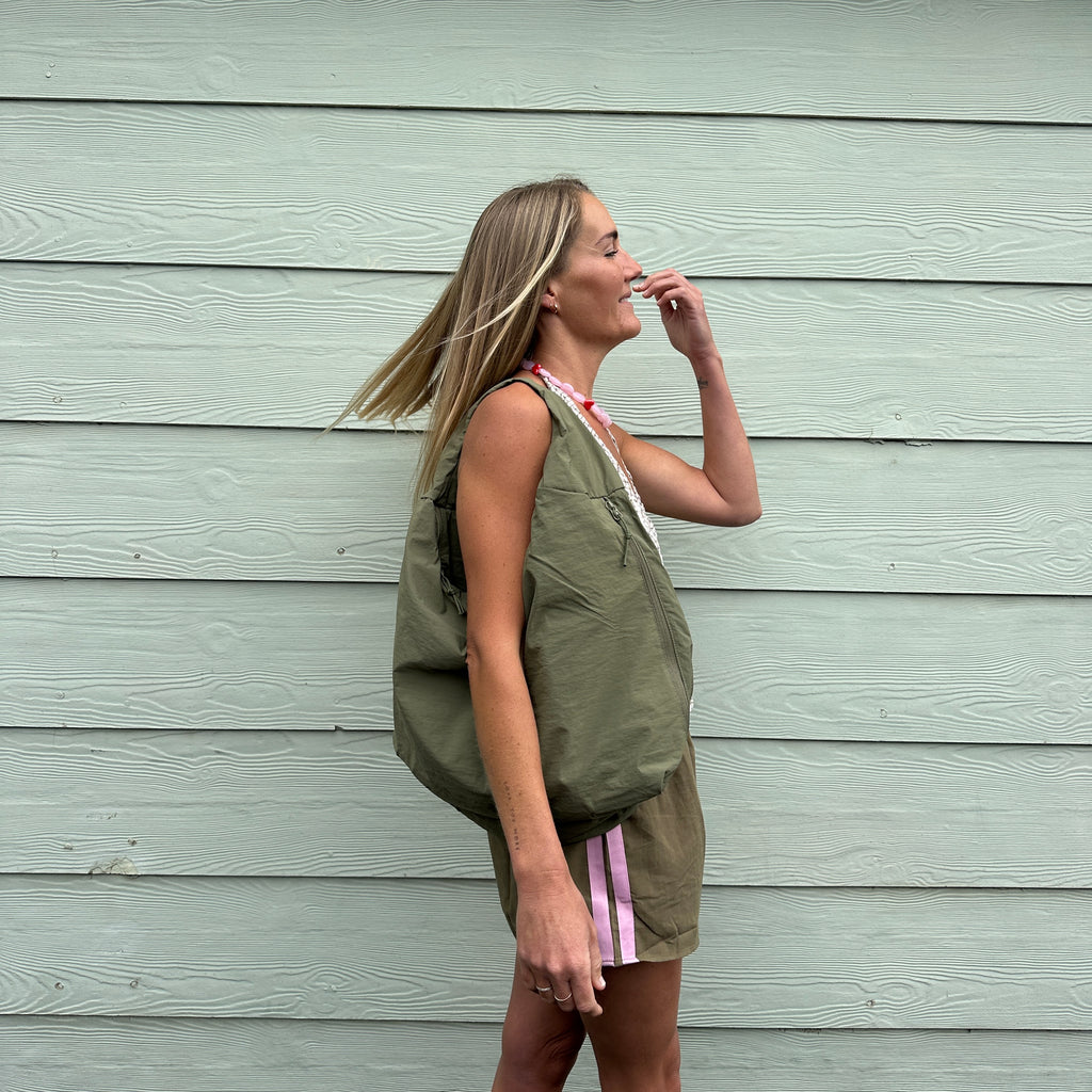 Oversized Shoulder Bag // Khaki