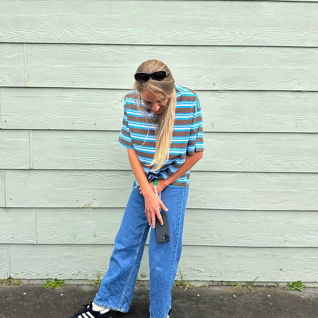 Wrist Phone Strap // Pink and Green Twister